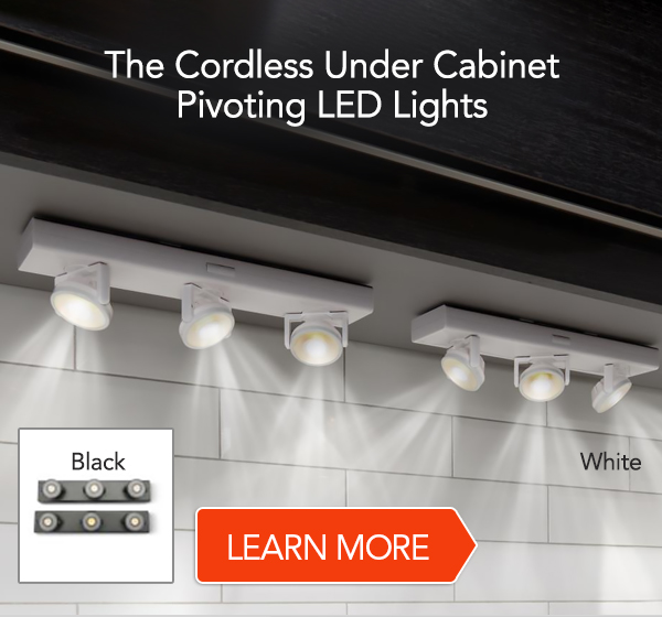 The Cordless Under Pivoting LED Lights Hammacher Schlemmer