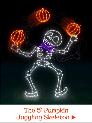 The 5' Pumpkin Juggling Skeleton