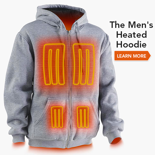 The Men's Heated Hoodie Hammacher Schlemmer
