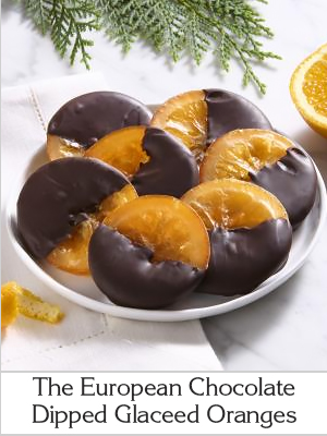 The European Chocolate Dipped Glaceed Oranges