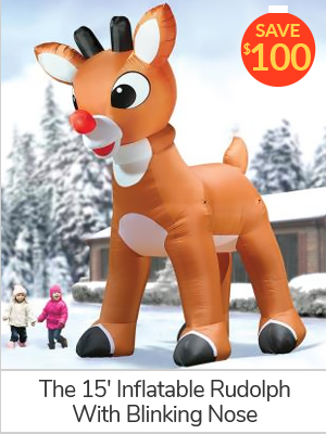 The 15' Inflatable Rudolph With Blinking Nose