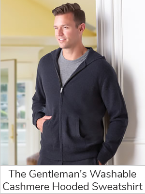 The Gentleman's Washable Cashmere Hooded Sweatshirt