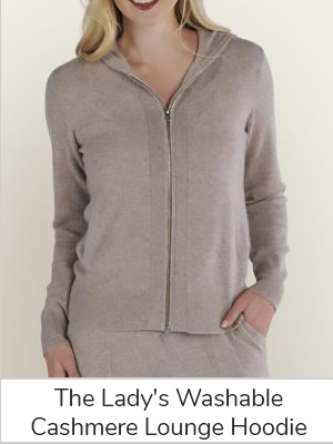 The Lady's Washable Cashmere Lounge Hoodie