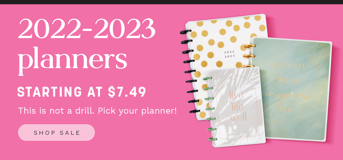  APV VPR planners STARTING AT $7.49 This is not a drill. Pick your planner! 