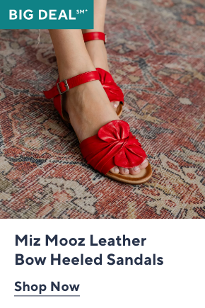 Miz Mooz Leather Bow Heeled Sandals