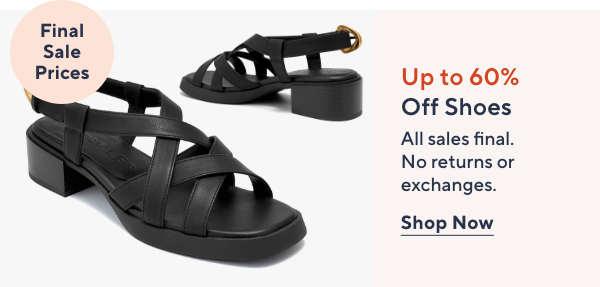 up to 60% off shoes
