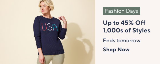 Fashion Days - Up to 45% Off 1,000s of Styles - Ends tomorrow.