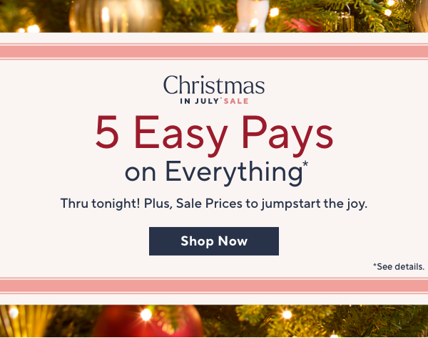 5 easy pays and christmas in july