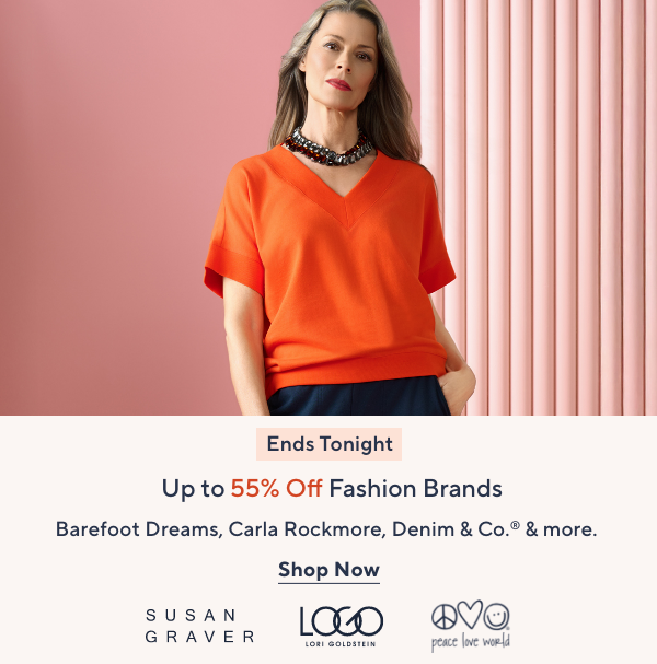 Up to 55% Off Fashion Brands