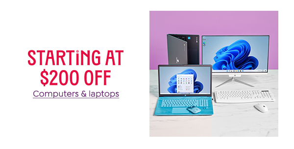 computers starting at $200 off