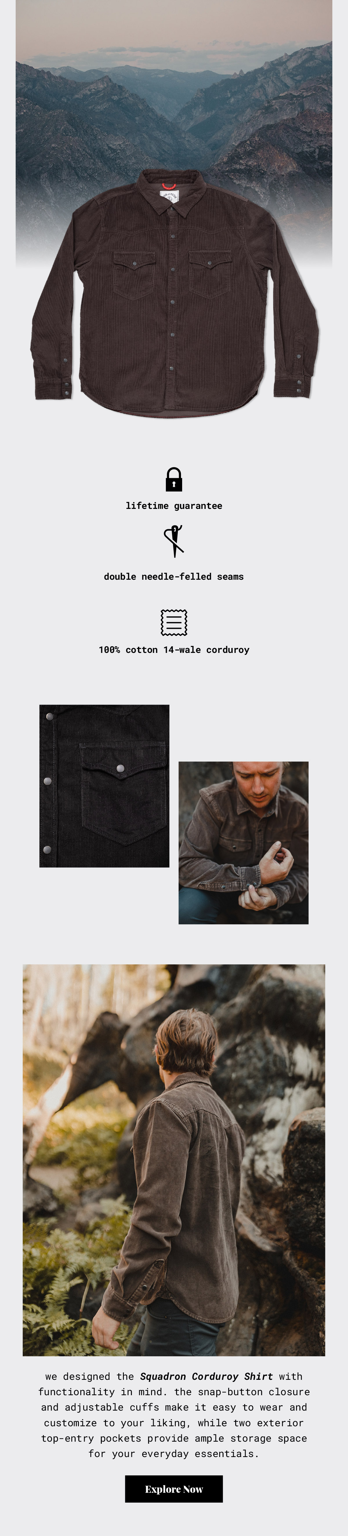 Western Inspired Corduroy Stylings. Iron & Resin