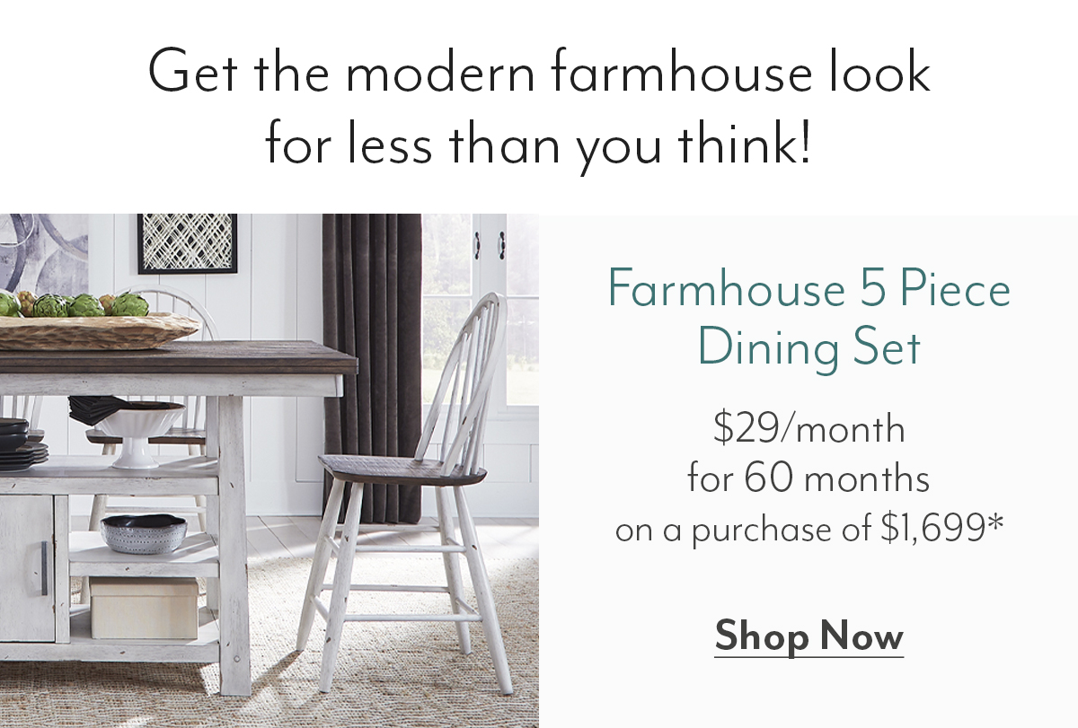Modern farmhouse now trending! Jordans Furniture