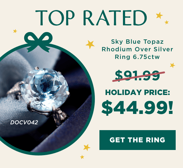 Get the sky blue topaz ring for just $44.99