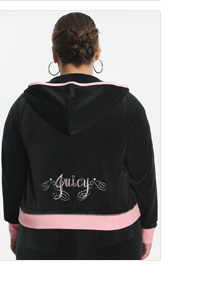 PLUS-SIZE SWEETHEART COTTON VELOUR HOODIE