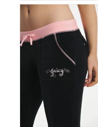 SWEETHEART COTTON VELOUR TRACK PANTS