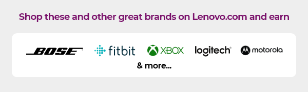 Shop great brands on Lenovo.com and earn