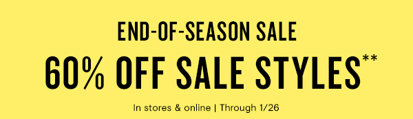 60% off sale styles