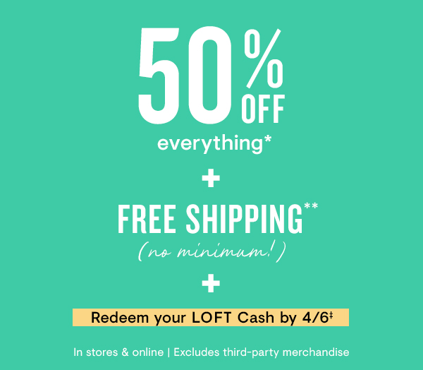 50% off everything