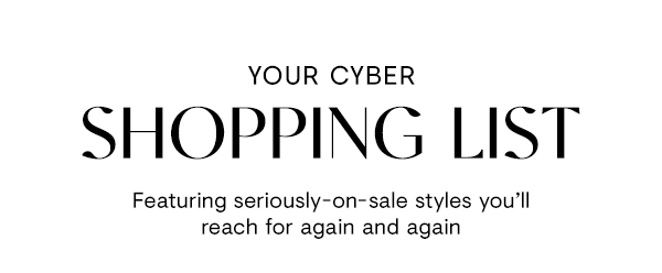 Your Cyber Shopping List