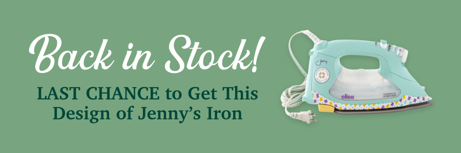 Back in stock! Last chance to get this design of Jenny's Iron