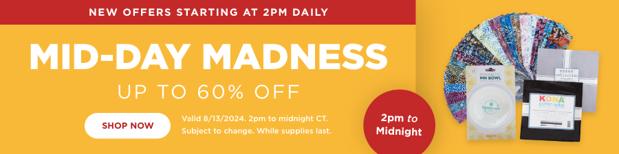 Mid-Day Madness up to 60% off. Shop Now. Valid 8/13/24. Subject to change. While supplies last.