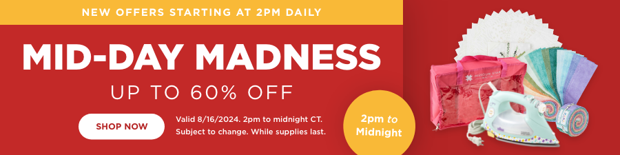  Mid-day Madness up to 60% off. Shop Now. Valid 8/16/24. Subject to change. While supplies last.