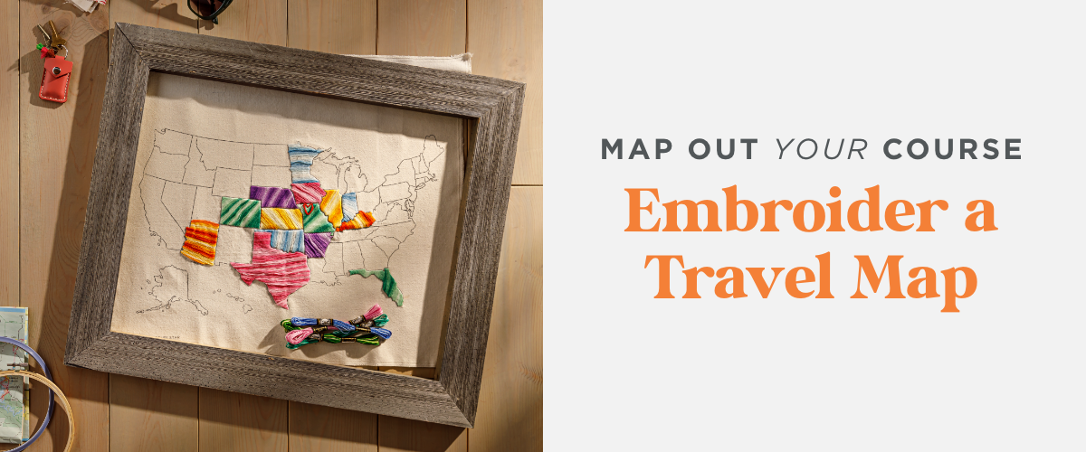 Embroider a Travel Map.