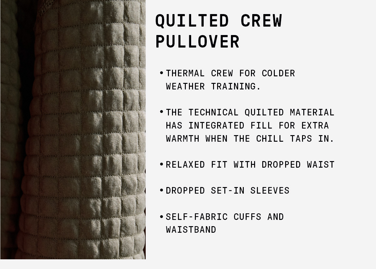 QUILTED CREW PULLOVER