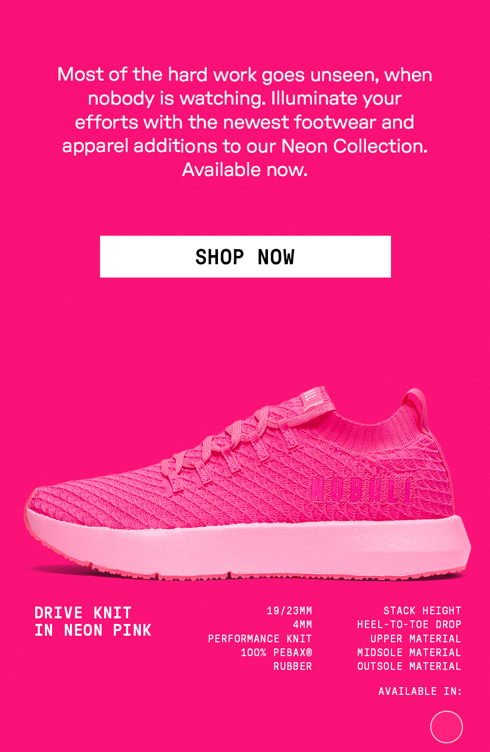 SHOP THE COLLECTION & THE ALL NEW DRIVE KNIT IN NEON PINK