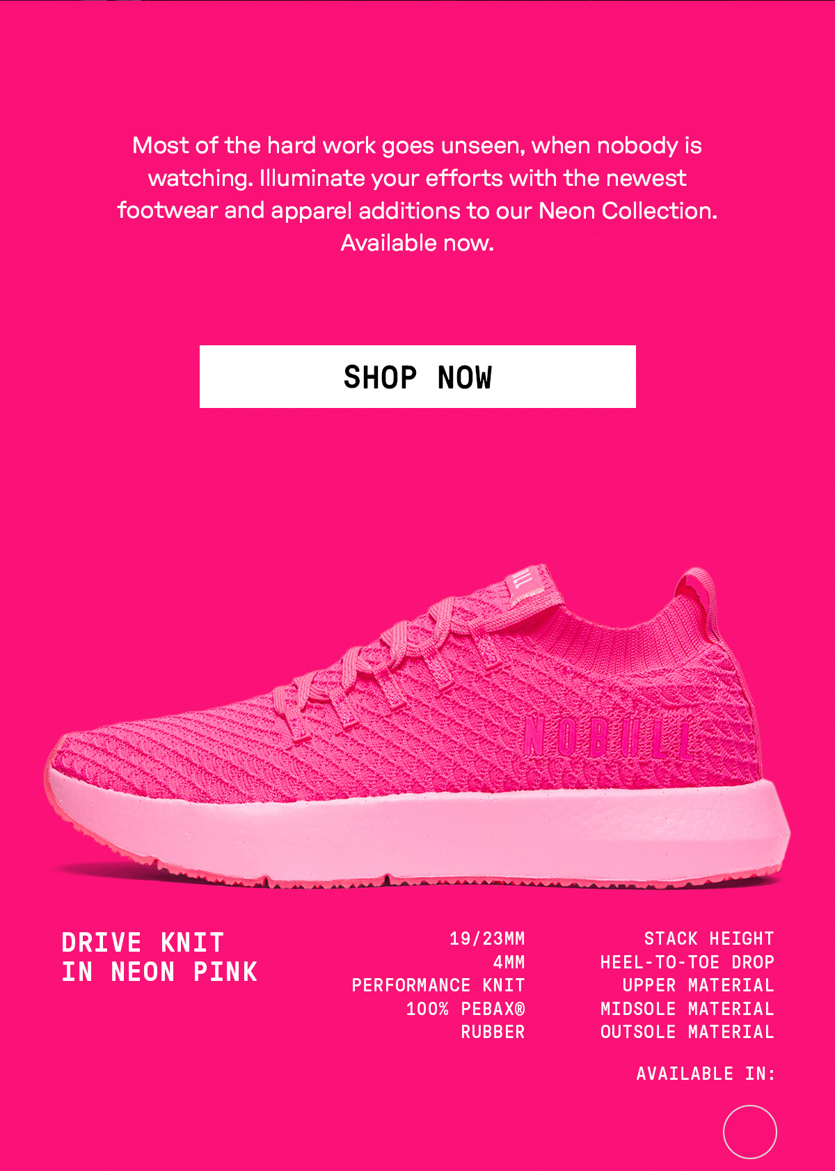 SHOP THE COLLECTION & THE ALL NEW DRIVE KNIT IN NEON PINK