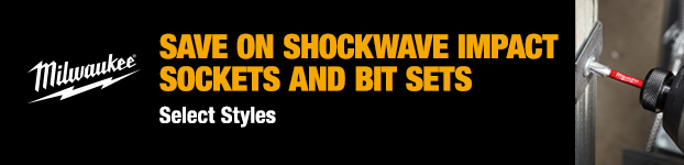Save on Milwaukee Shockwave Impact Sockets and Bit Sets