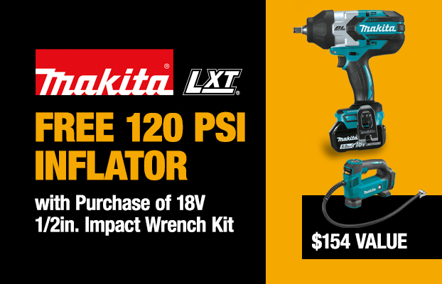 Makita Free 120 PSI Inflator with 18V Purchase