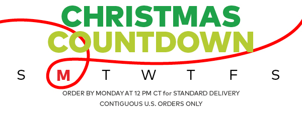 Order by Monday for Standard Delivery
