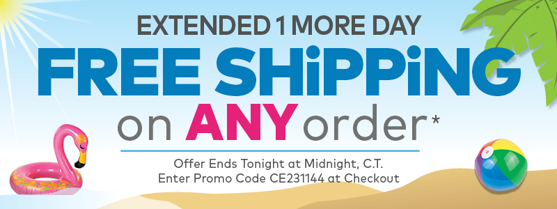 Extended one more day! Free Shipping on ANY Order!