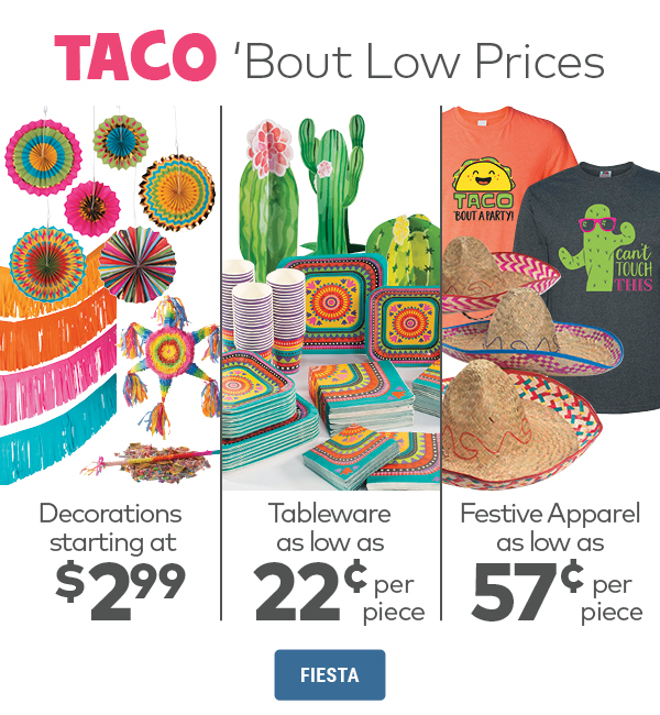 It's Fiesta Time! Save Big on Party Supplies! 🧡 - Oriental Trading