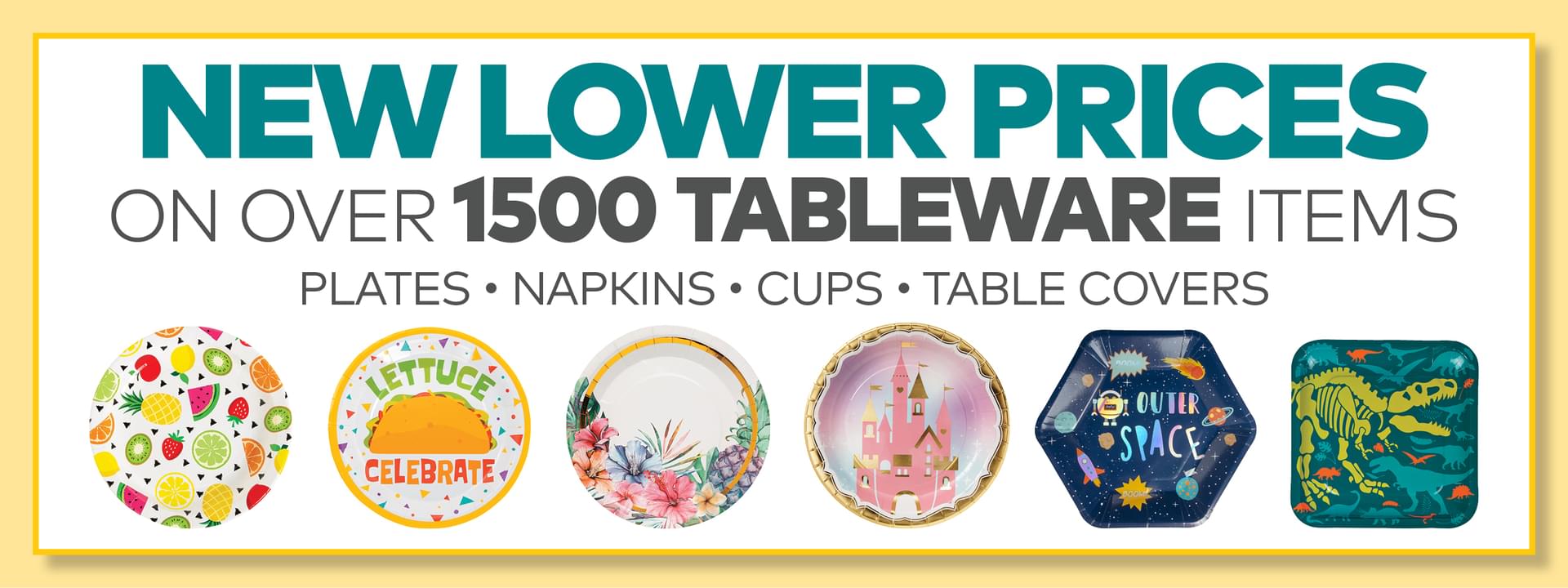 New Lower Prices on Over 1500 Tableware Items!
