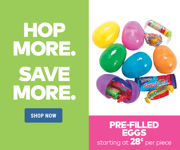 Hop More. Save More. Shop Pre-Filled Eggs.