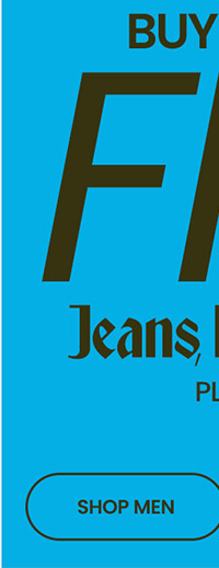 buy one, get one free* jeans, pants, or cargos plus, free shipping. shop mens