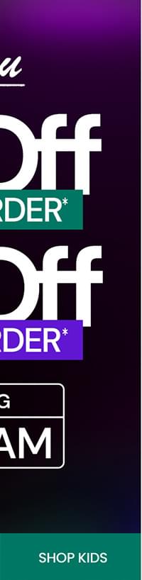 Just For You $30 Off Your $100 Order* ------ $50 Off Your $150 Order*  + FREE SHIPPING Use Code: PACFAM. shop kids