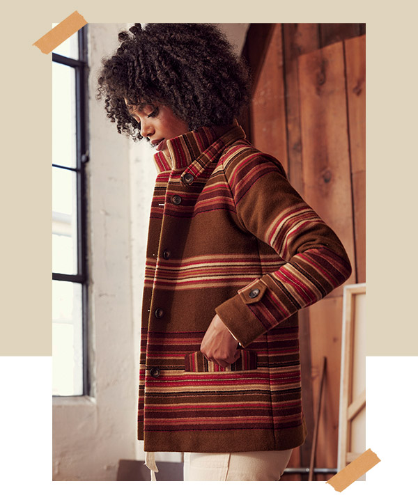 Women's toboggan wool coat image