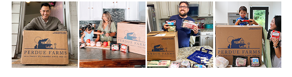 Pictures of Satisfied Customers with Perdue Farms Box