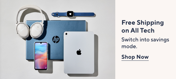 free shipping on all tech