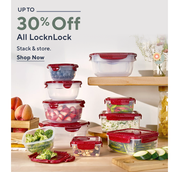 up to 30% off all LocknLock