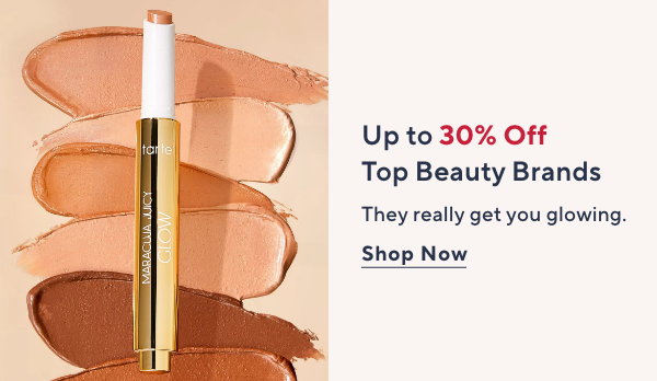 Up to 30% off top beauty brands