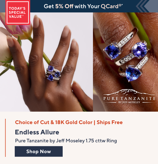 Pure Tanzanite by Jeff Moseley 1.75 cttw Choice of Shape Channel Set Ring, 18k