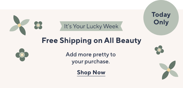 free shipping on all beauty