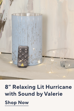 8 Inch Illuminated Falling Rain Hurricane w/Sound by Valerie