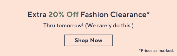 20% off fashion clearance