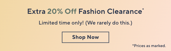 20% off fashion clearance