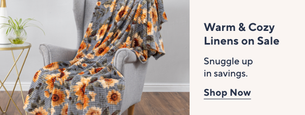 Warm & Cozy Linens on Sale